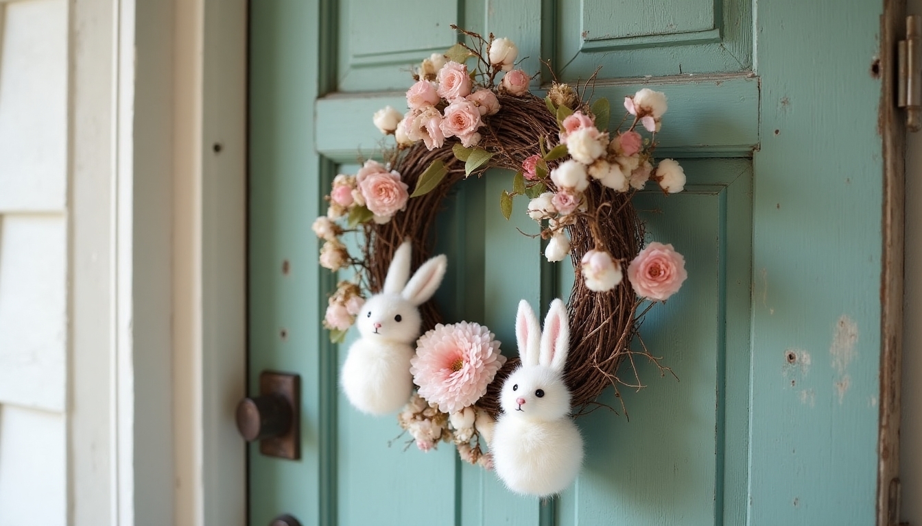 rustic easter door decoration