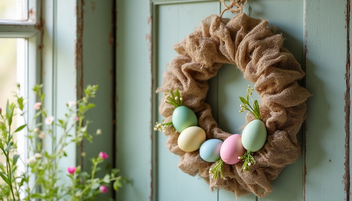 rustic farmhouse easter wreath