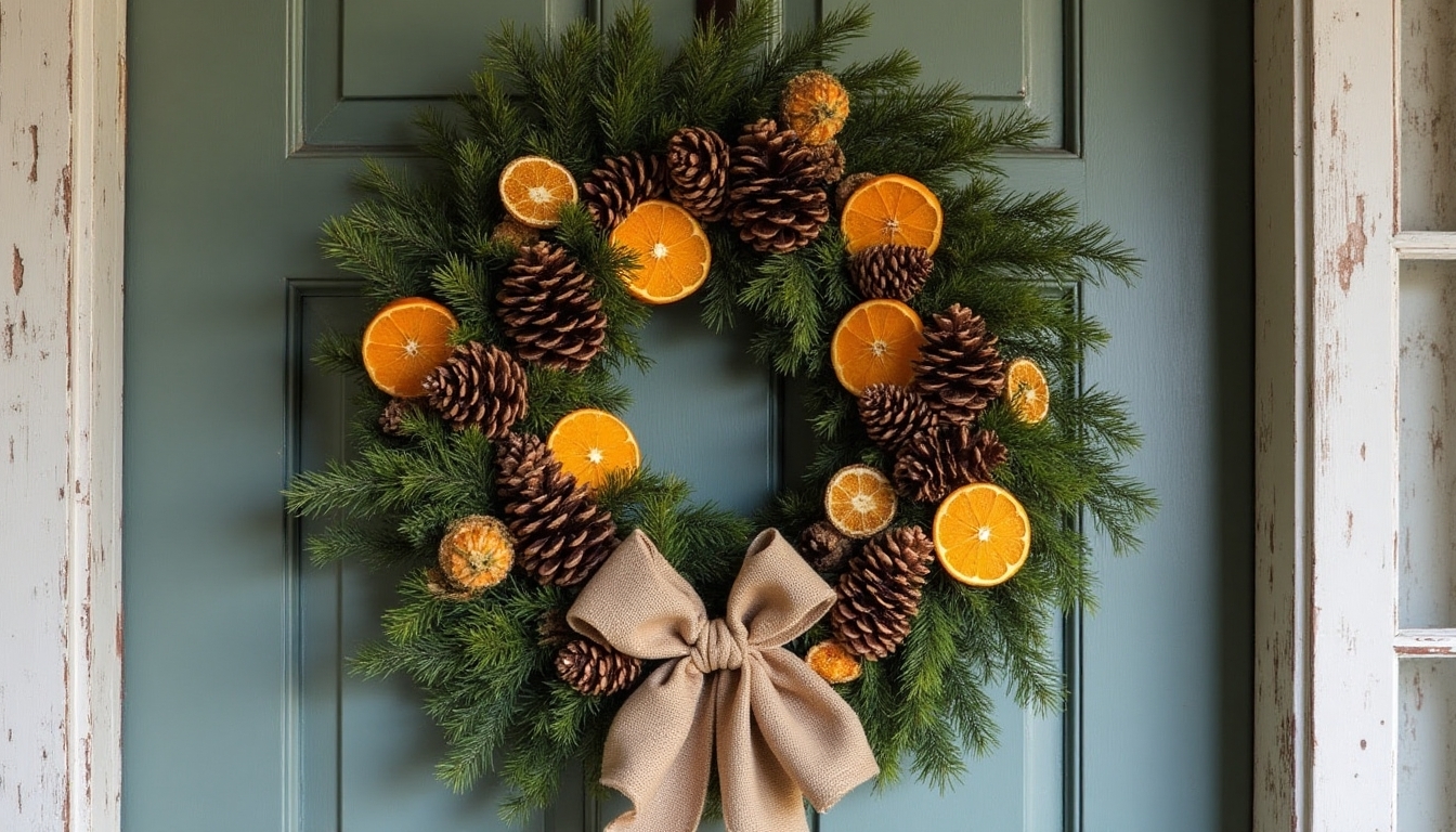 rustic farmhouse wreath creation