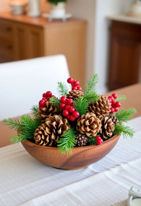 rustic holiday centerpiece creation