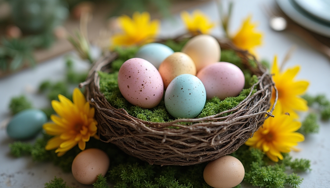 rustic nest centerpiece creation