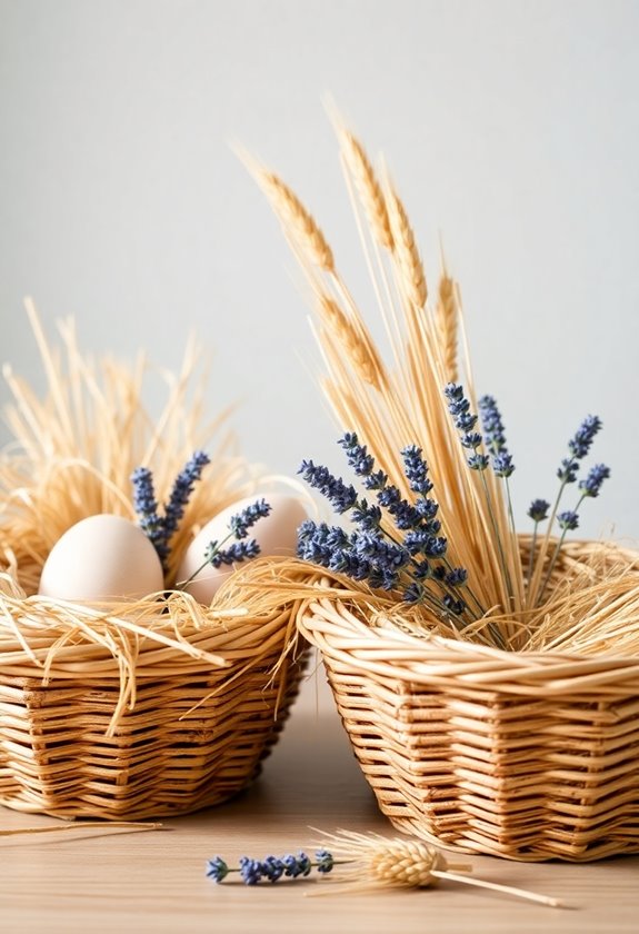 rustic straw nest foundation