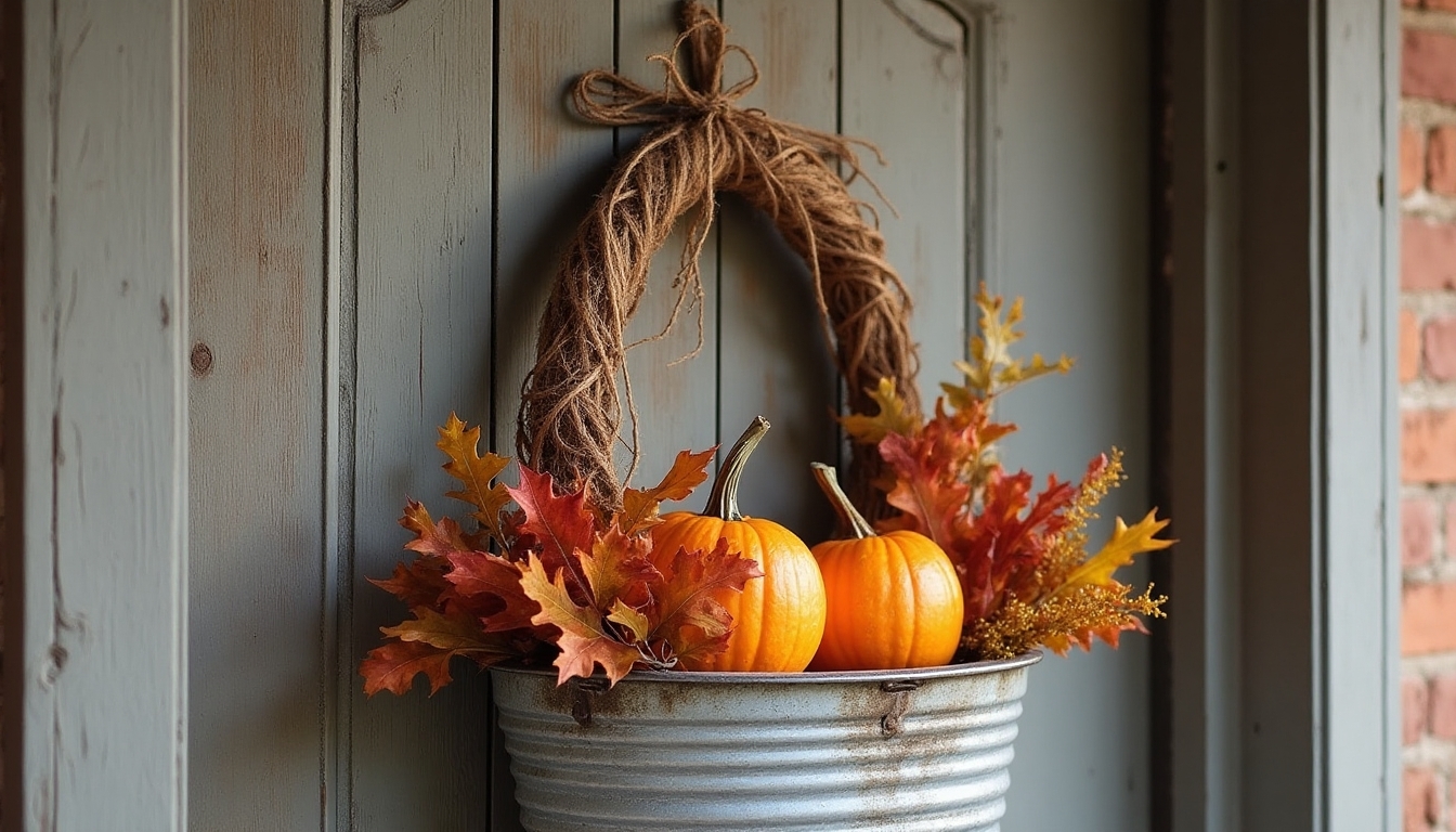rustic thanksgiving door hanger