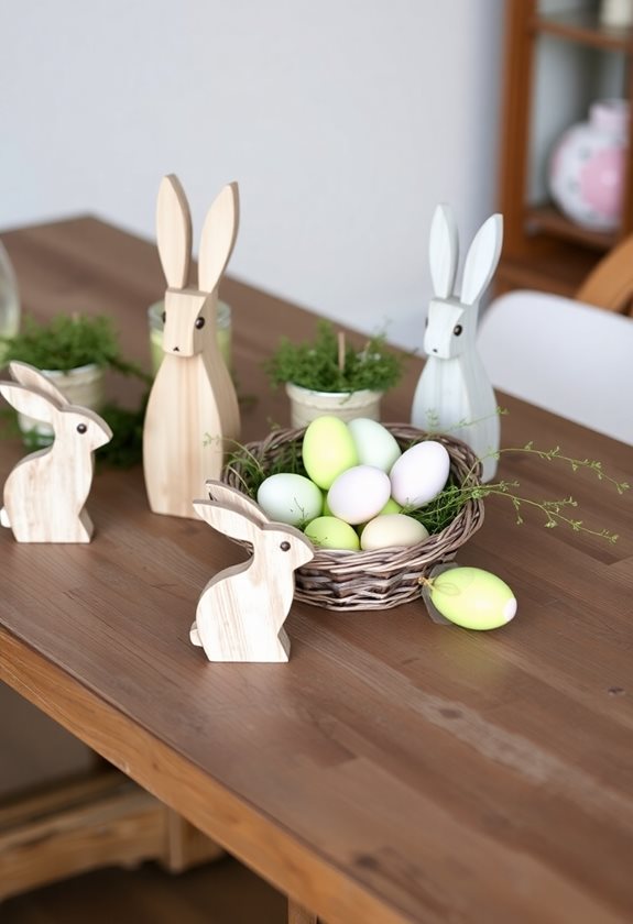 rustic wooden easter decor