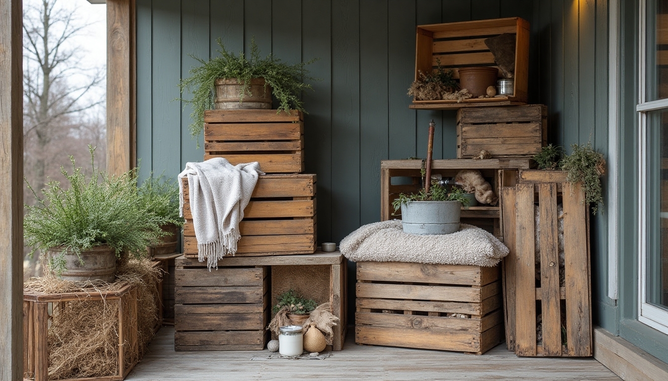 rustic wooden storage solutions