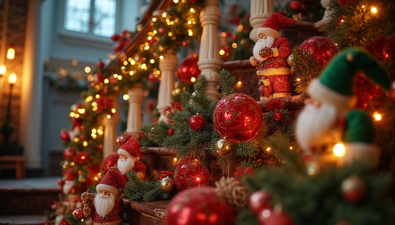 santa s workshop staircase decor