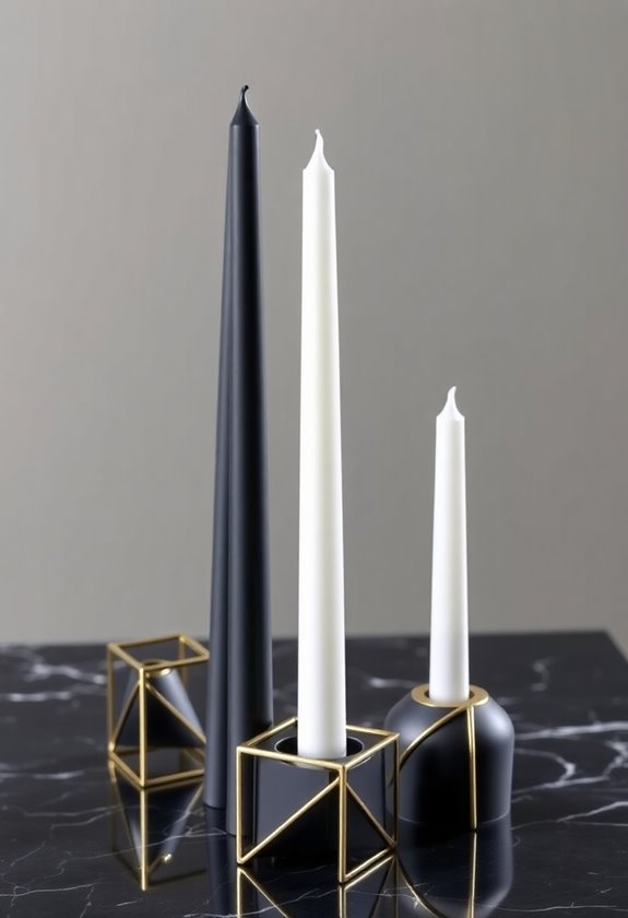 sculptural candles and holders