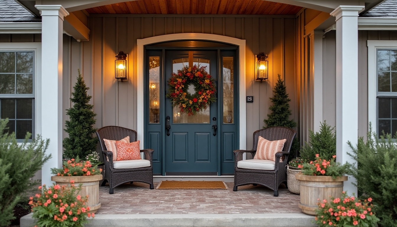 seasonal farmhouse door wreaths