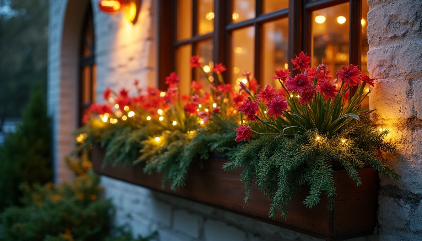 seasonal festive window boxes