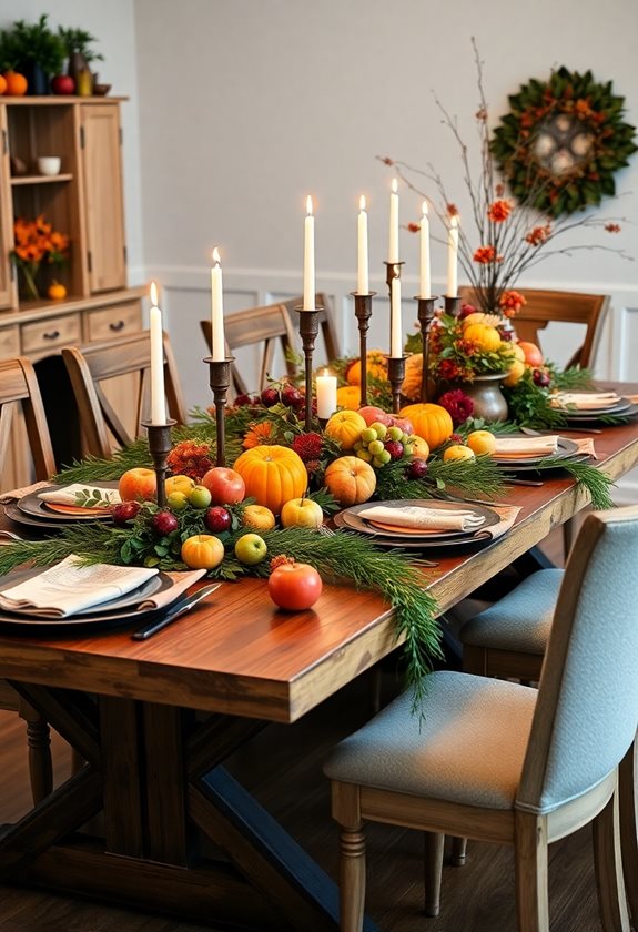 seasonal fruit centerpiece decor
