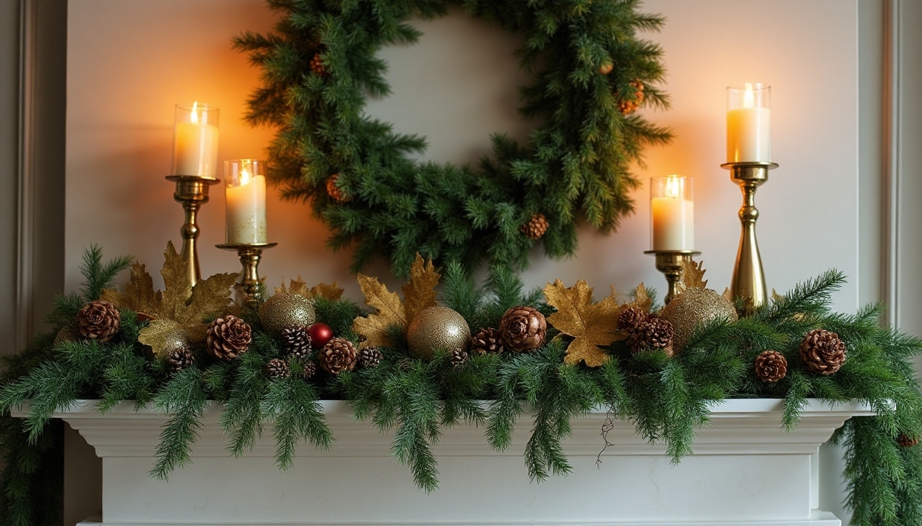 seasonal mantel decor updates