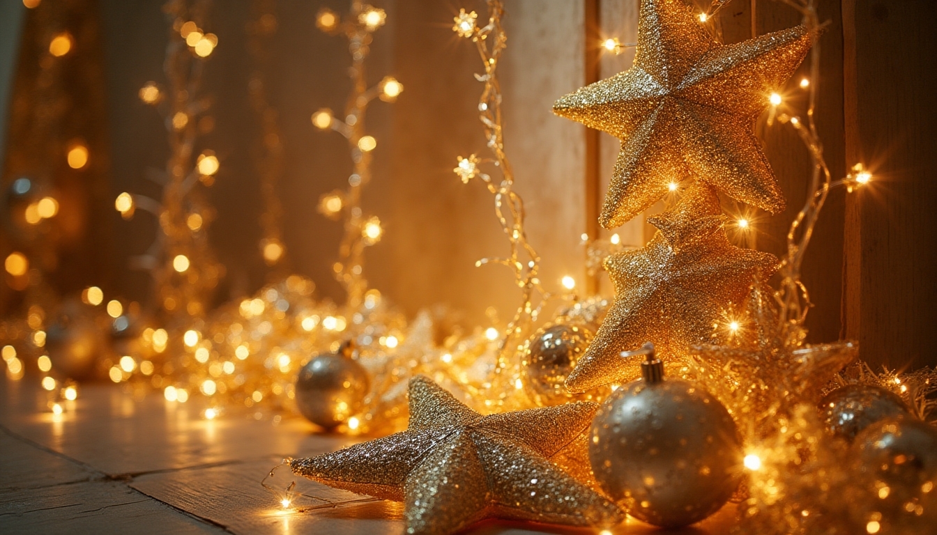 shimmering star wall decor