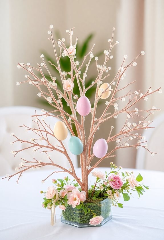sparkling glitter egg decor
