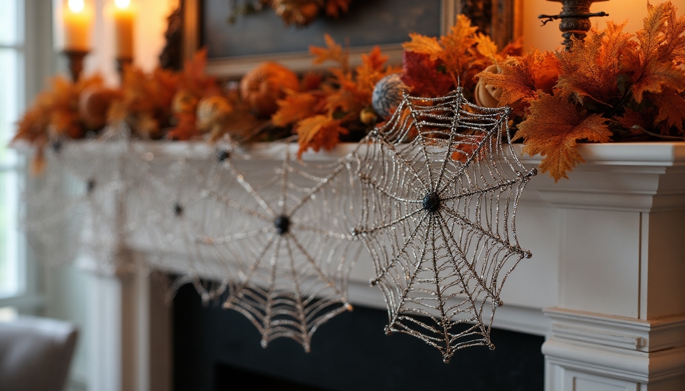 sparkly metallic halloween garland