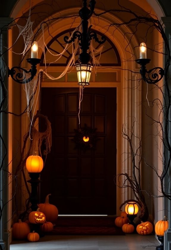 spooktacular halloween entryway decor