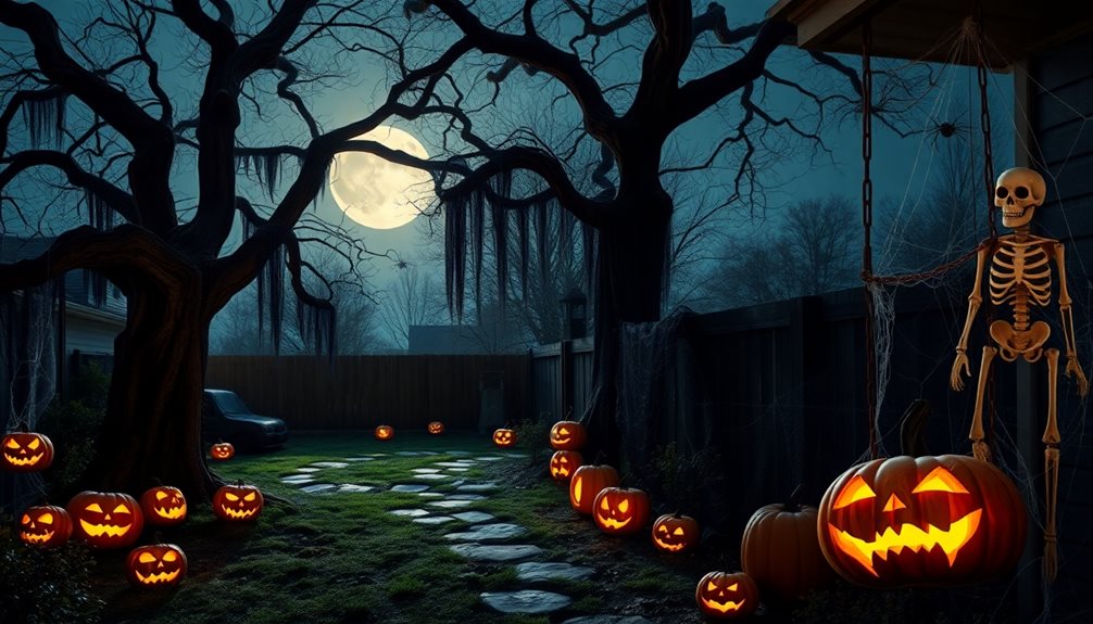 spooky backyard halloween decorations