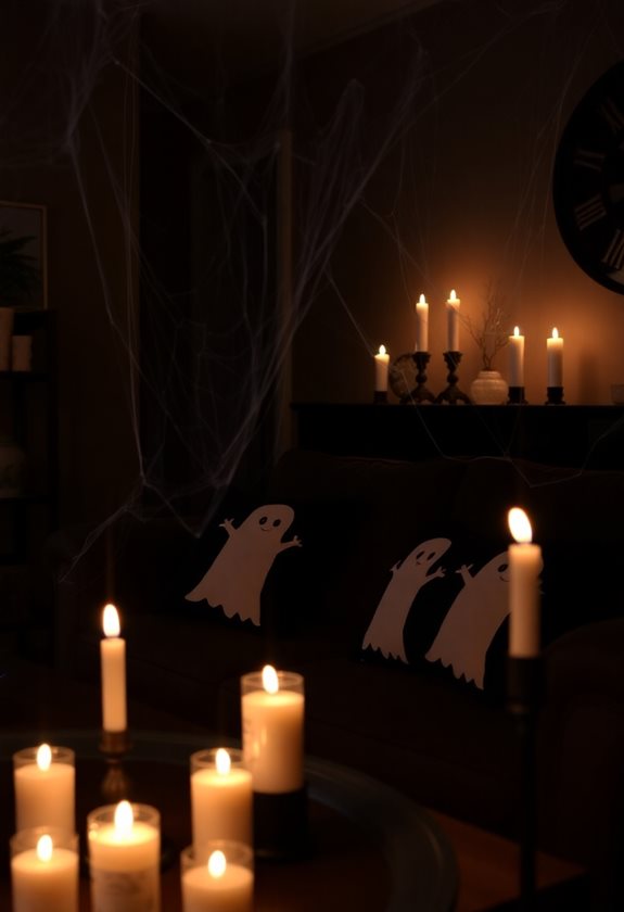 spooky cozy throw pillows