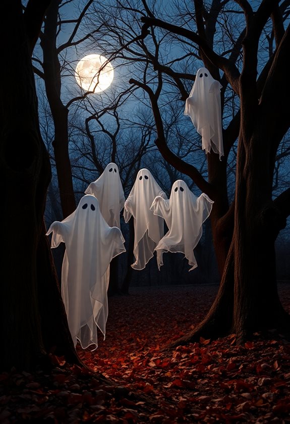 spooky ghostly yard decorations