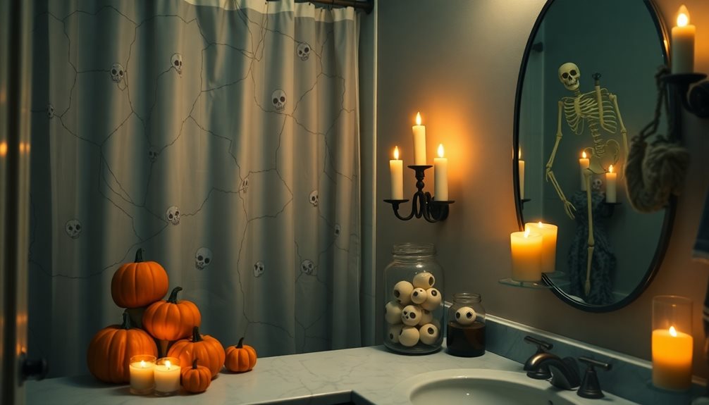 spooky halloween bathroom decor