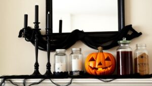 spooky halloween mantel decor ideas
