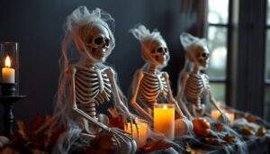 spooky halloween skeleton decorations