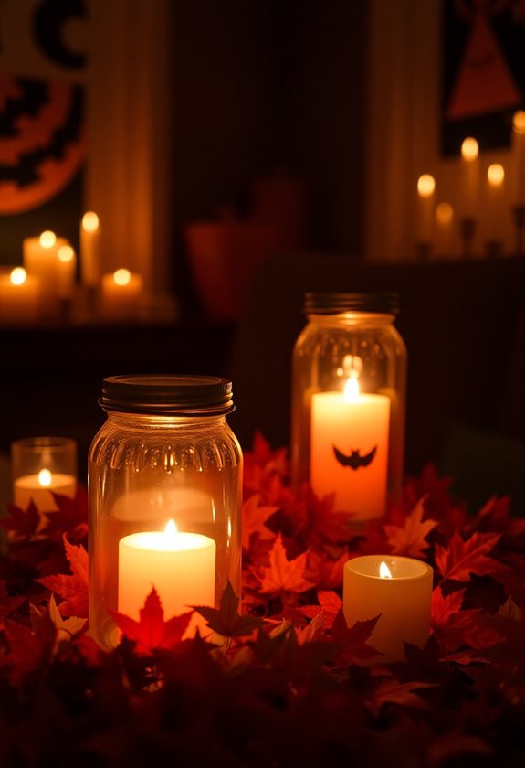 spooky jar lantern creation