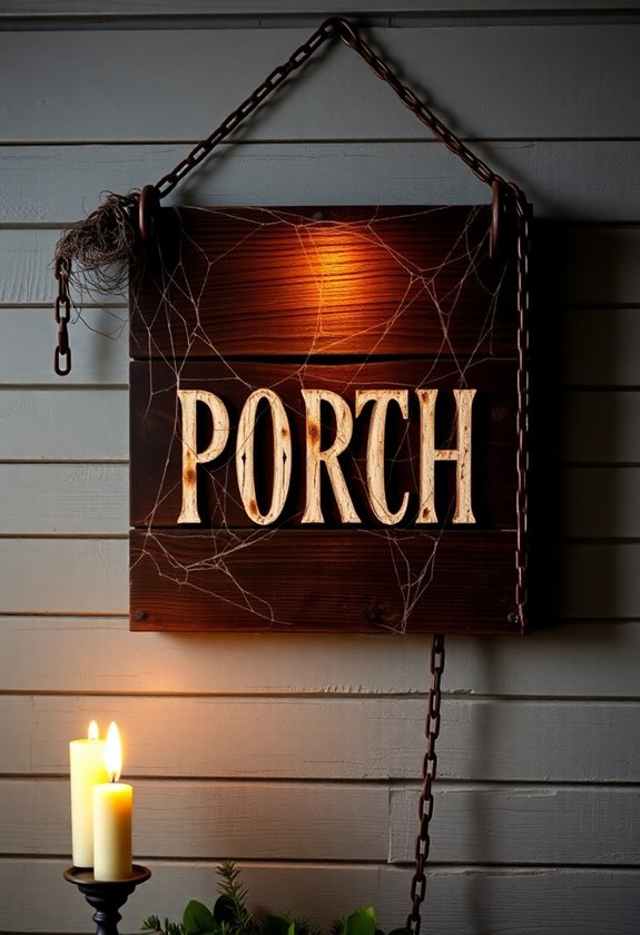 spooky porch signage ideas