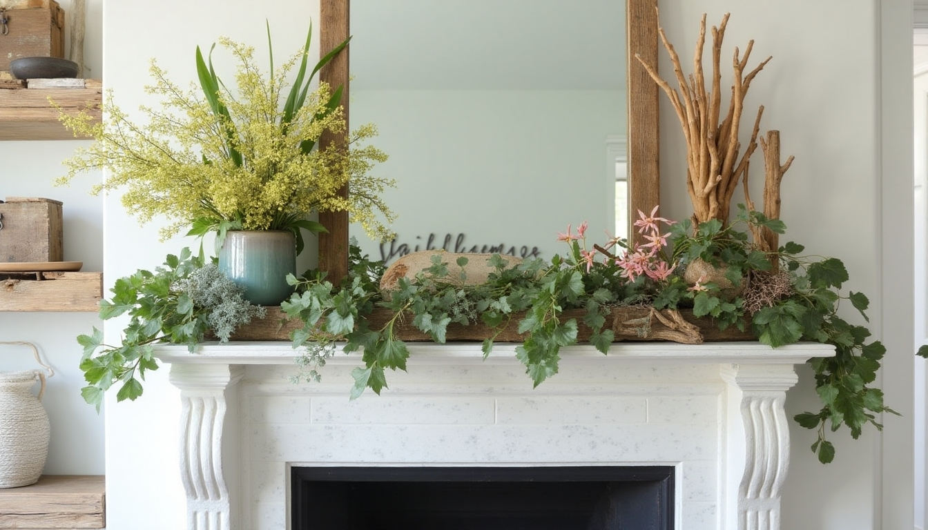 spring blooms with natural elements