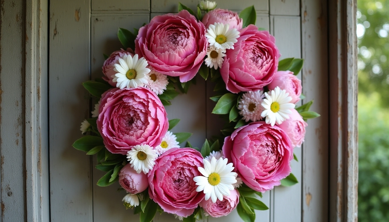 spring floral wreath design
