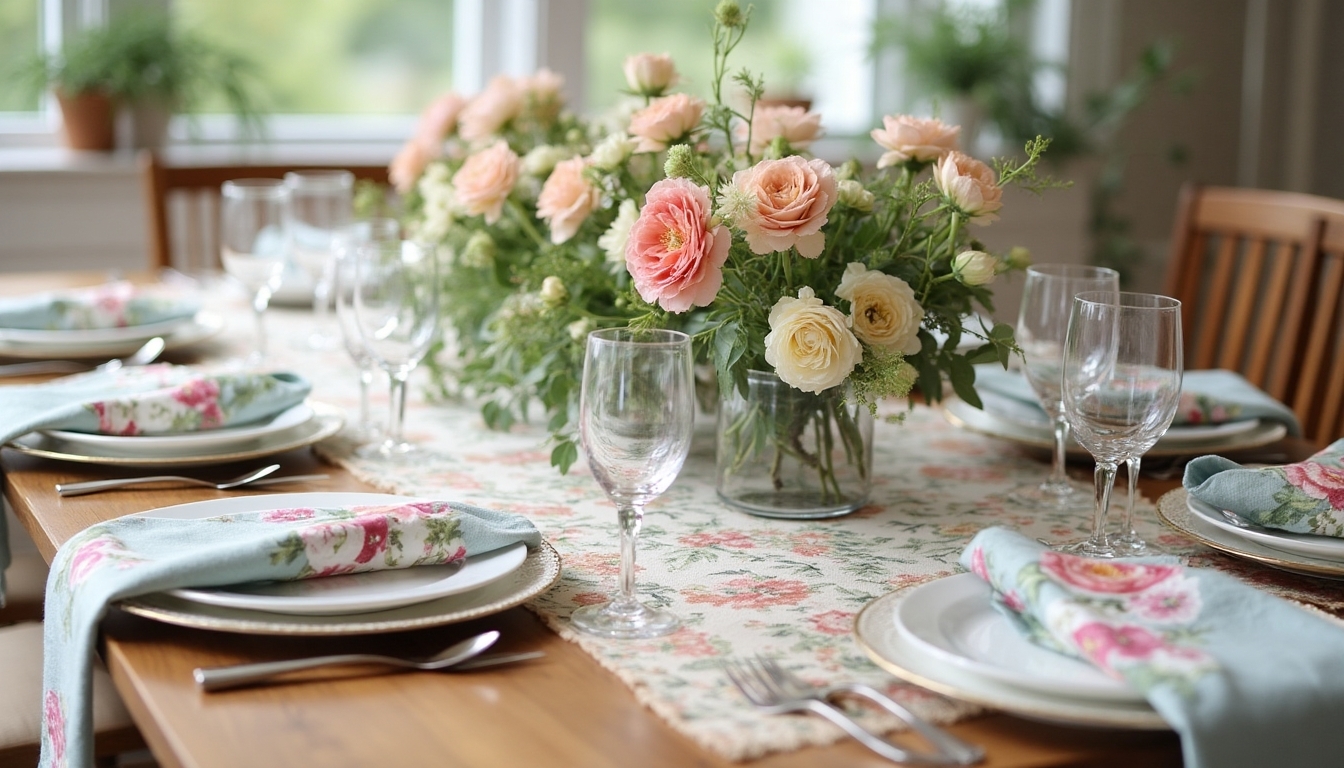 spring garden dining decor