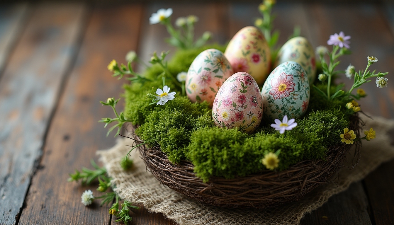 springtime nest centerpiece decor