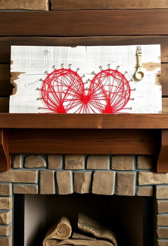 string art heart centerpiece