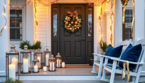 stylish new year porch decor