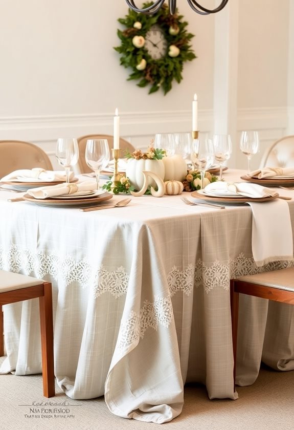 textured cozy table linens