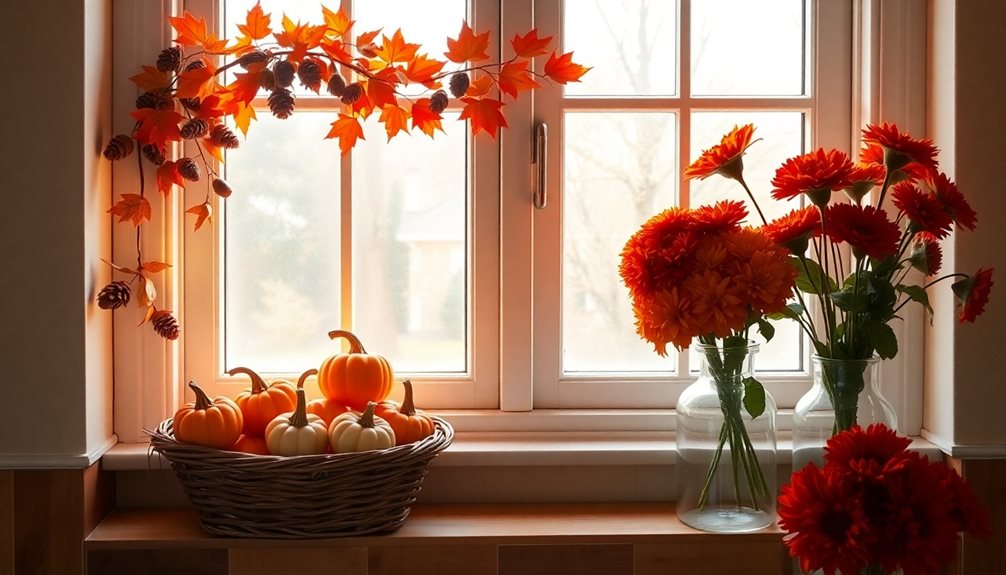 thanksgiving kitchen window decor