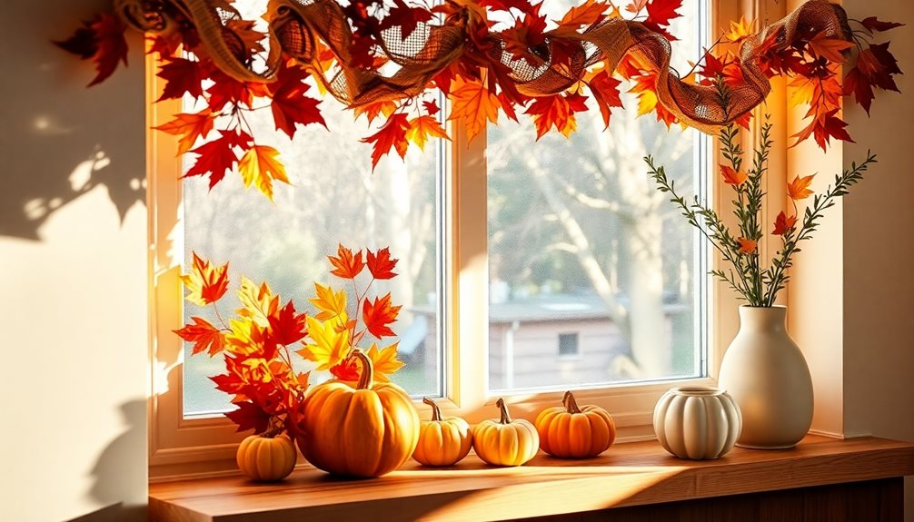 thanksgiving kitchen window decor
