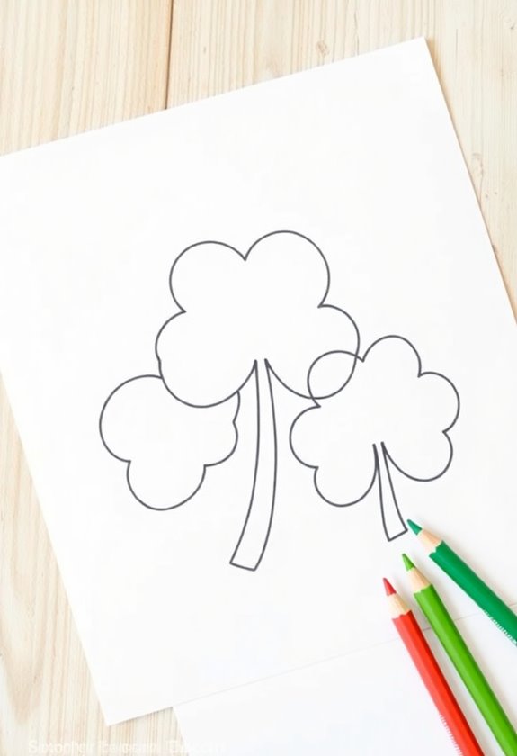 toddler friendly shamrock coloring