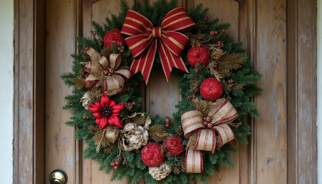 transform wreath with ribbons