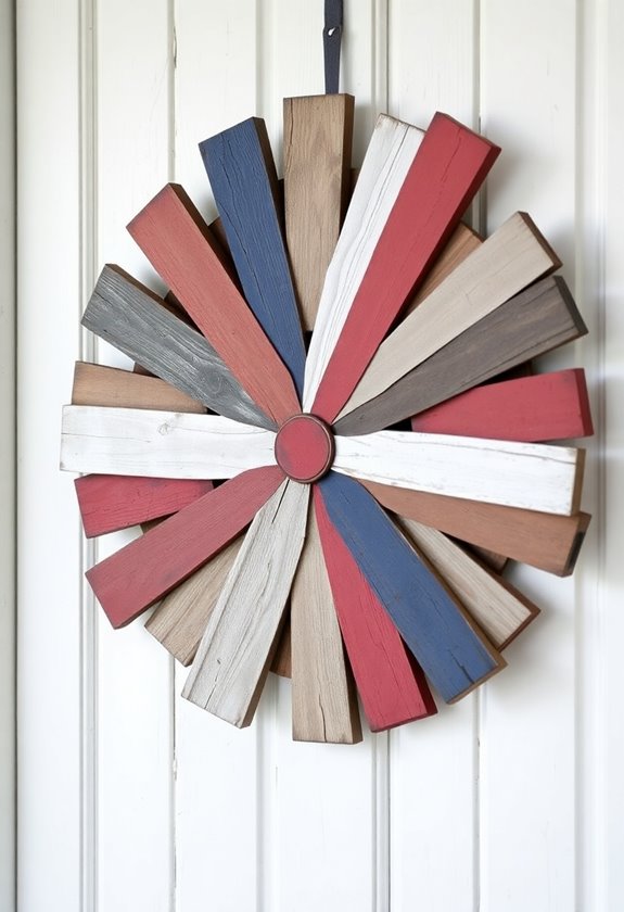 upcycled patriotic star wreath