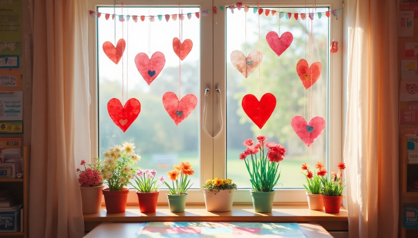 valentine s classroom window decorations