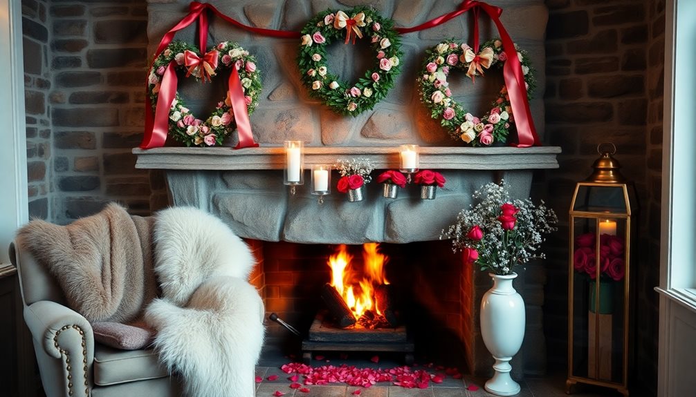 valentine s day fireplace decor