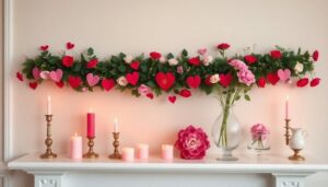 valentine s day mantel decor