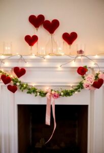 valentine s day mantel decorations