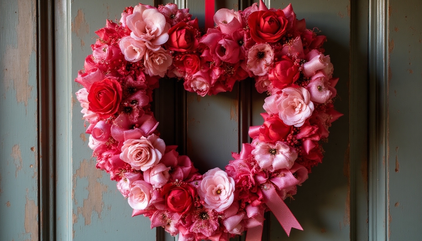 valentine s wreath ribbon decoration