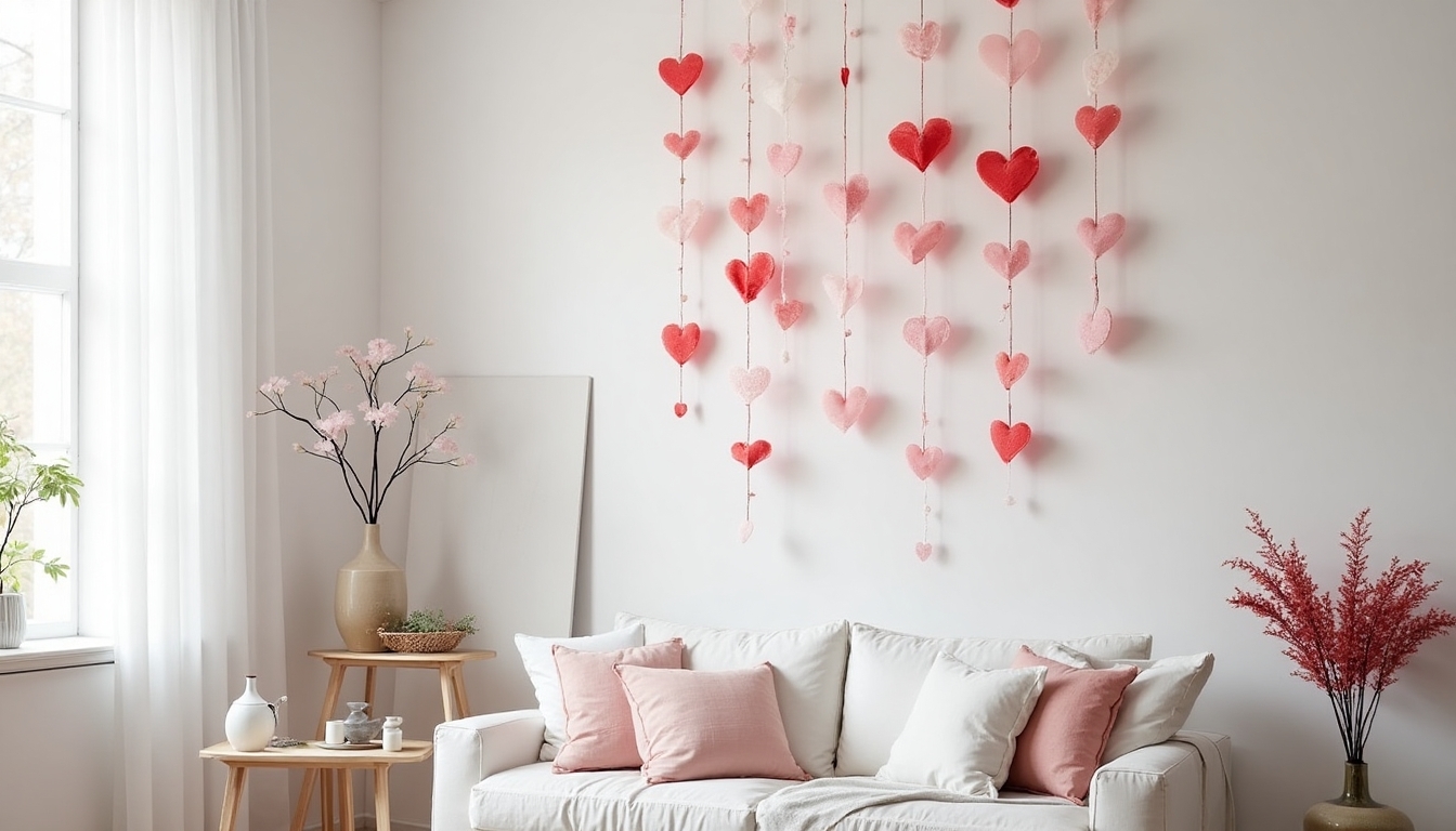 vertical heart string displays