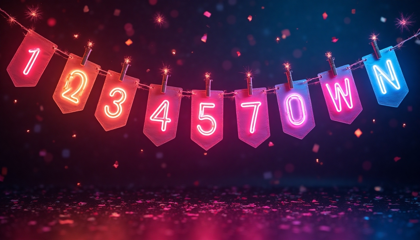 vibrant neon countdown banners
