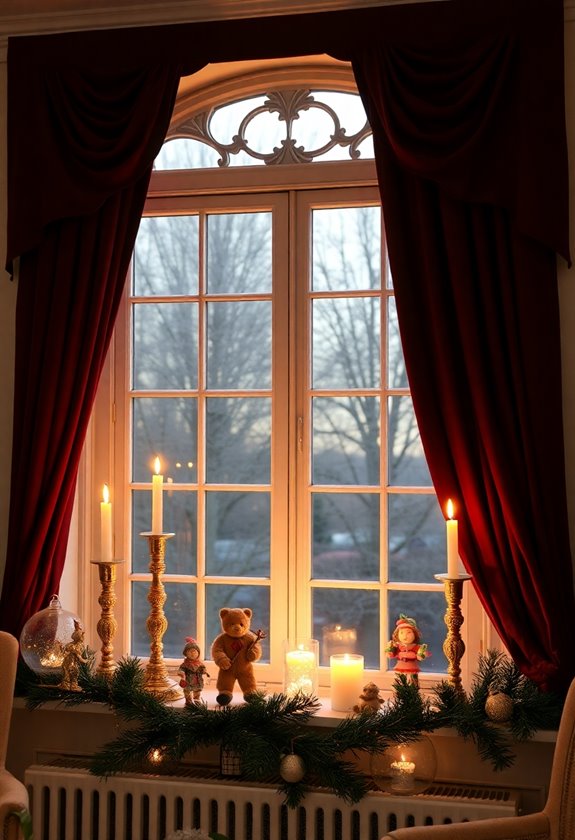 victorian holiday window display