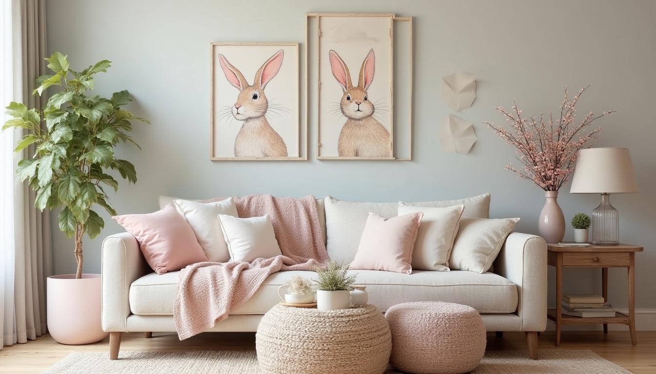 vintage bunny wall decor