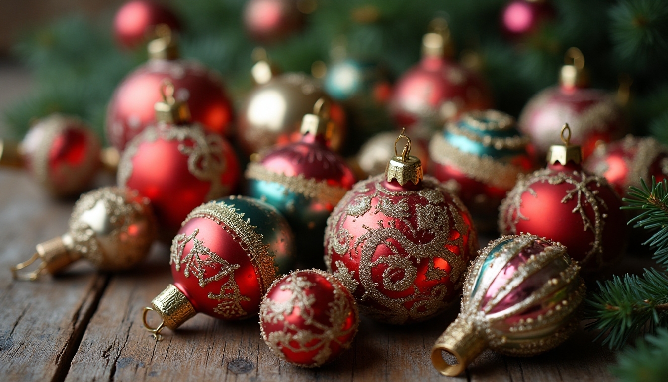 vintage glass ornaments charm