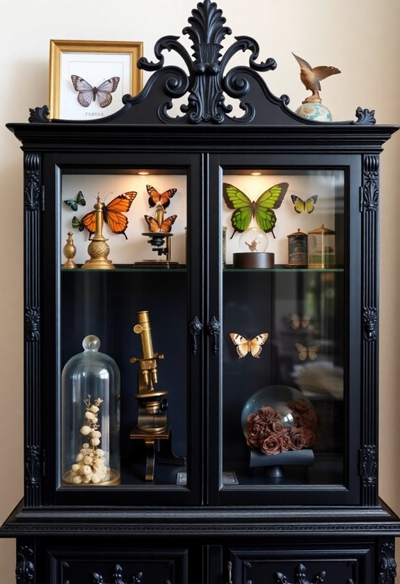 vintage gothic curiosity display